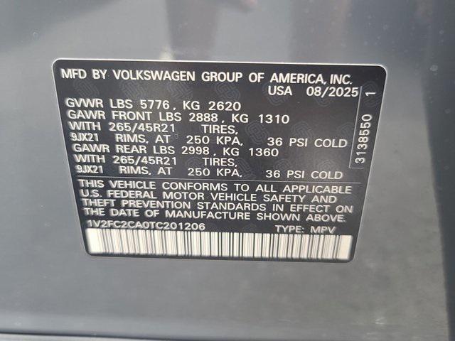 new 2026 Volkswagen Atlas Cross Sport car, priced at $53,456