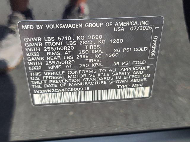 new 2026 Volkswagen Atlas car, priced at $44,843