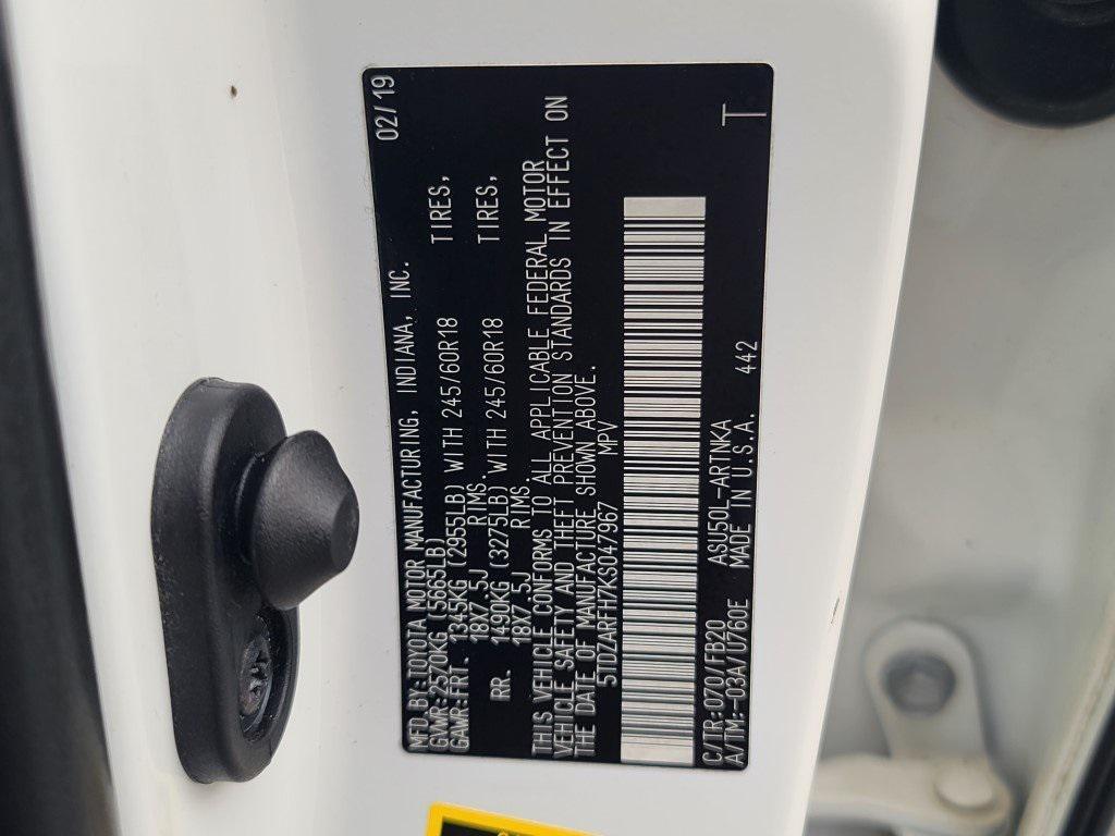 used 2019 Toyota Highlander car, priced at $19,995