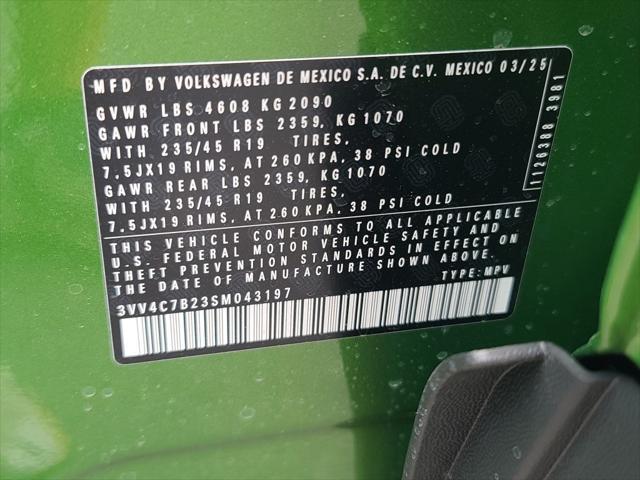 new 2025 Volkswagen Taos car, priced at $35,198