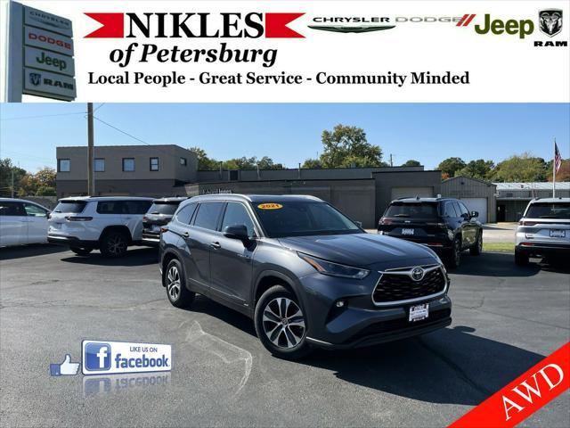 used 2021 Toyota Highlander Hybrid car, priced at $24,850