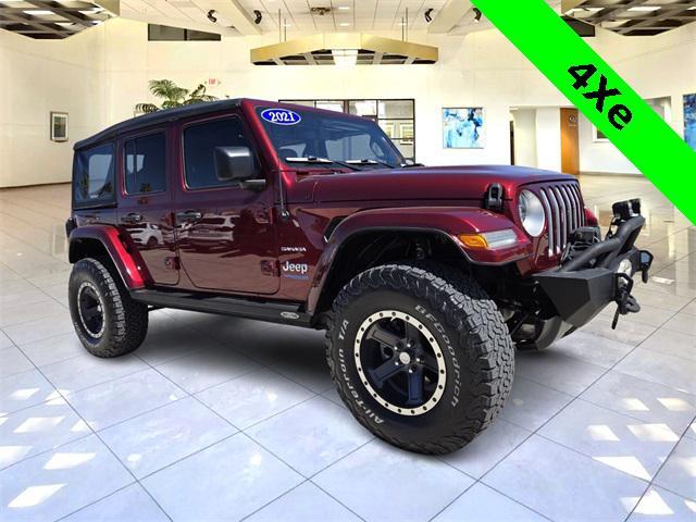used 2021 Jeep Wrangler Unlimited 4xe car, priced at $29,000