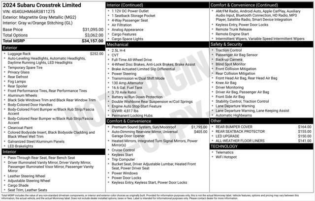 used 2024 Subaru Crosstrek car, priced at $30,977