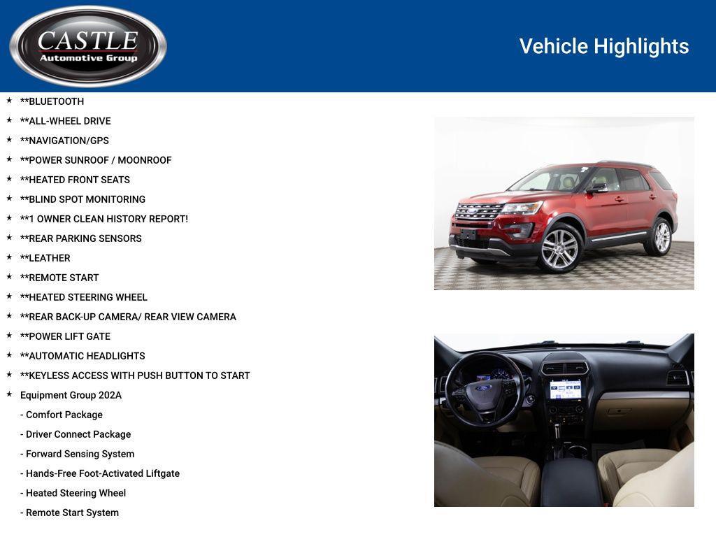 used 2017 Ford Explorer car, priced at $15,477