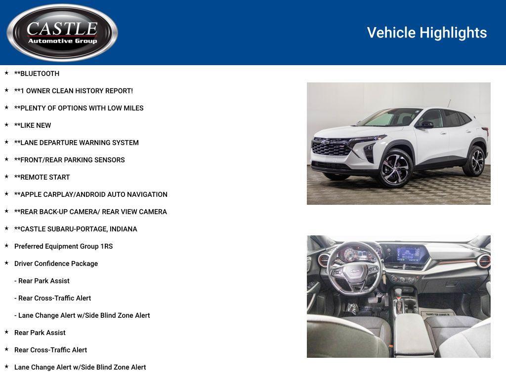 used 2024 Chevrolet Trax car, priced at $21,977