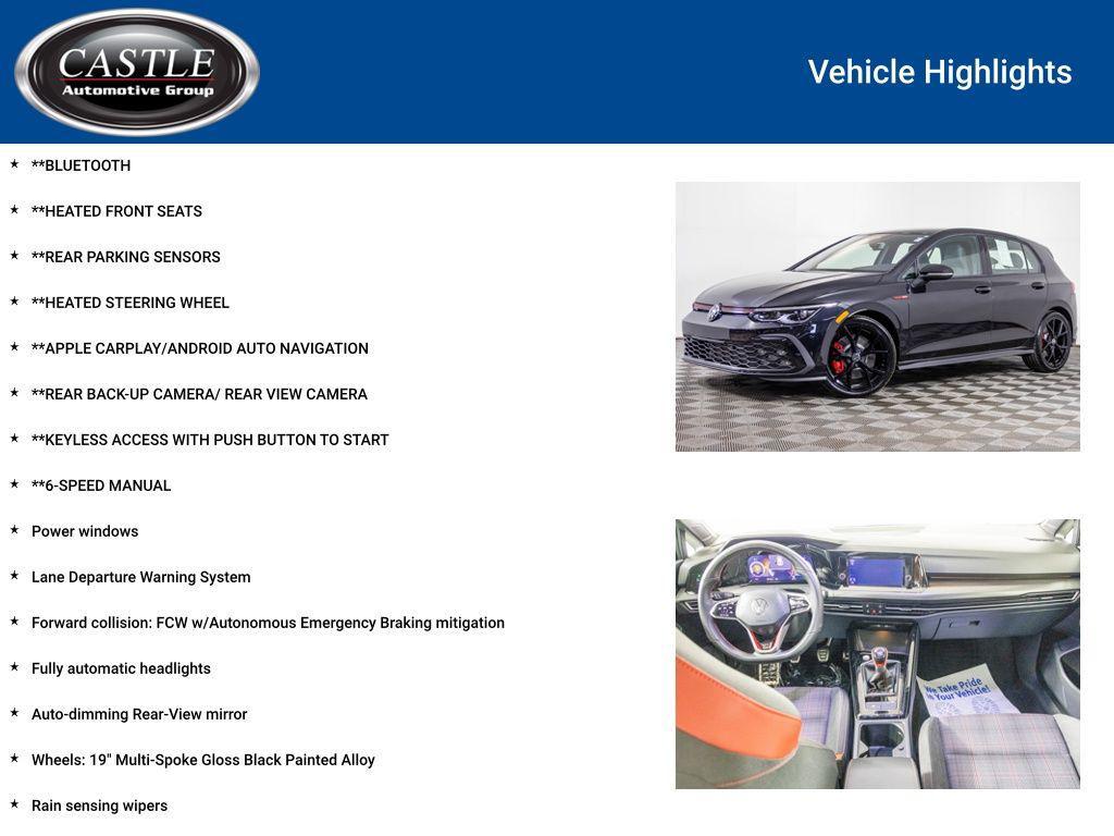 used 2024 Volkswagen Golf GTI car, priced at $31,977
