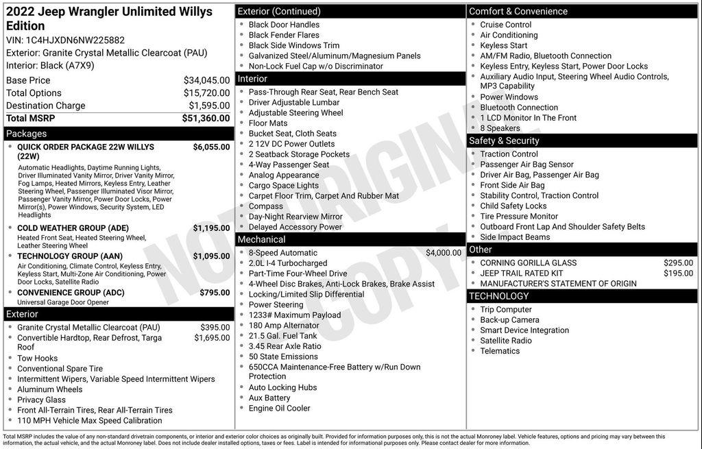 used 2022 Jeep Wrangler car, priced at $30,477