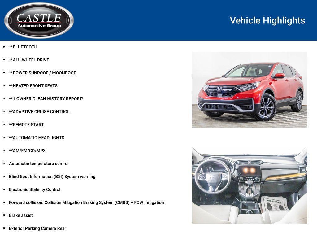 used 2022 Honda CR-V car, priced at $25,277