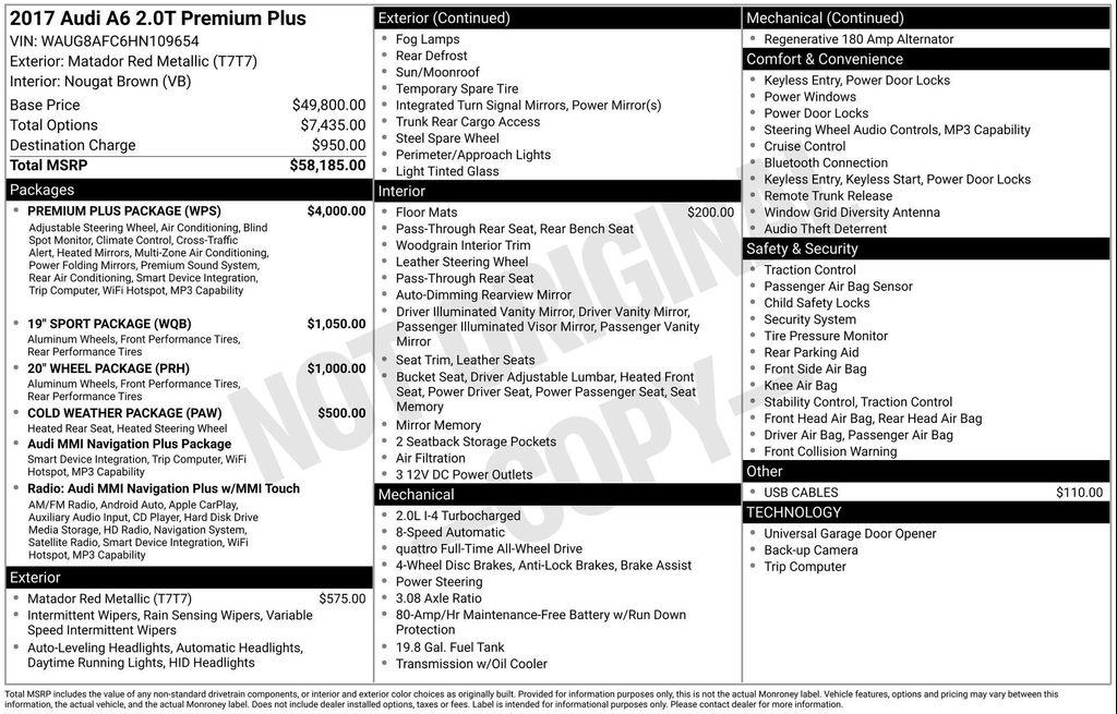 used 2017 Audi A6 car, priced at $13,677