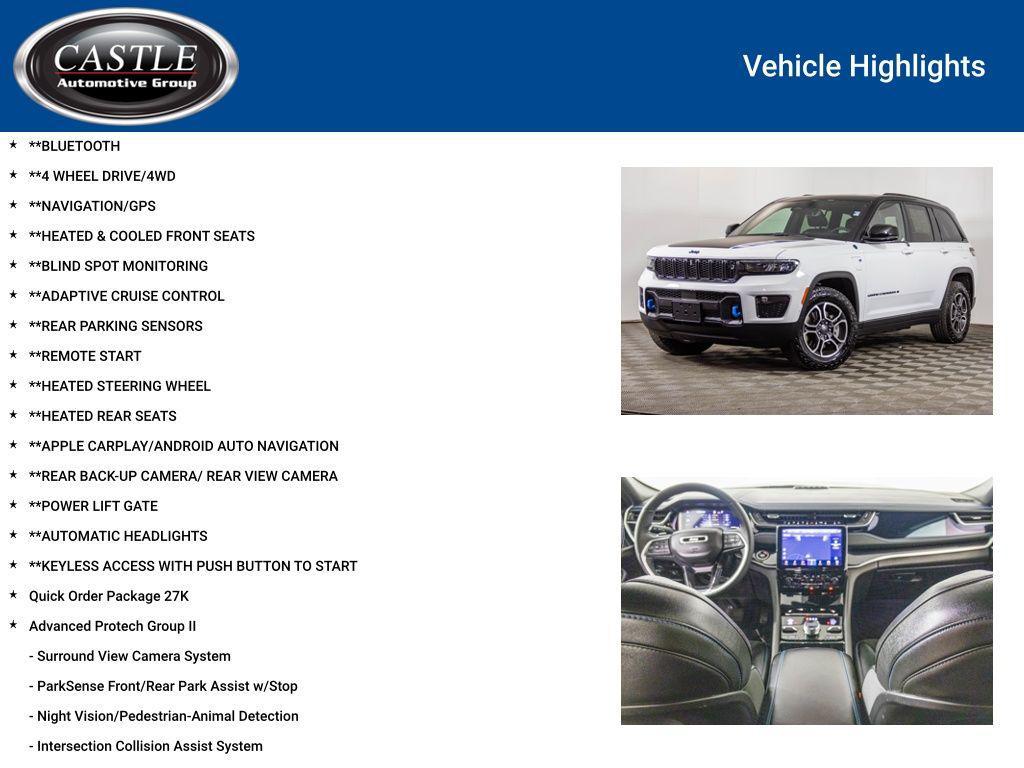 used 2022 Jeep Grand Cherokee 4xe car, priced at $32,477