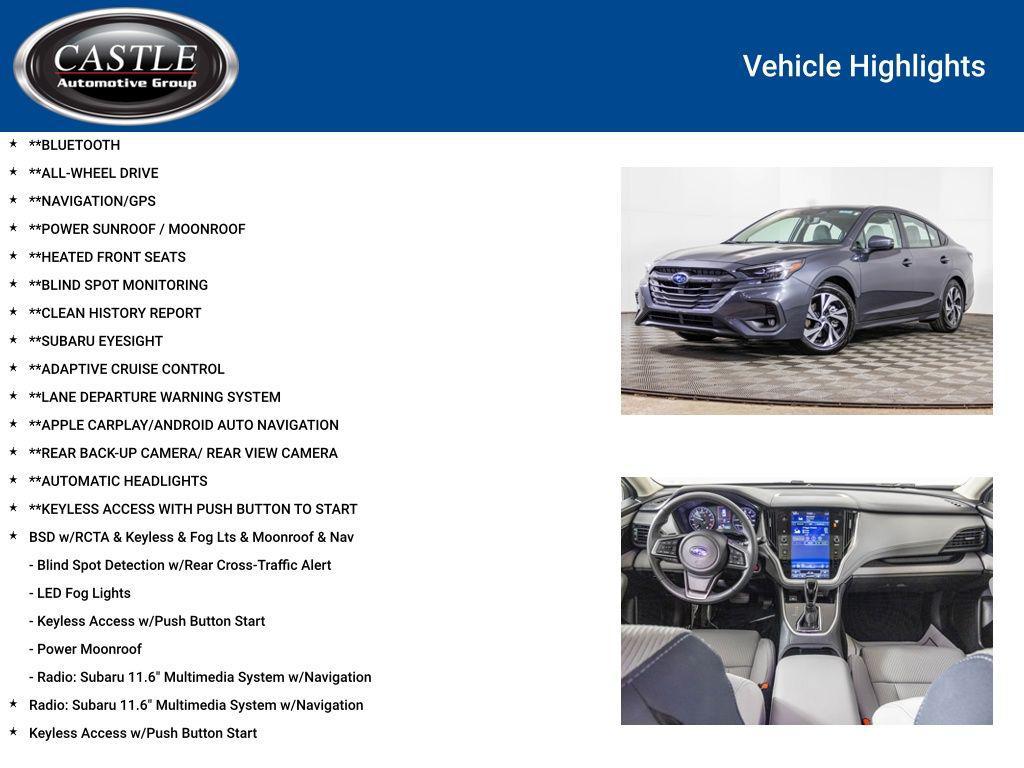 used 2025 Subaru Legacy car, priced at $27,277