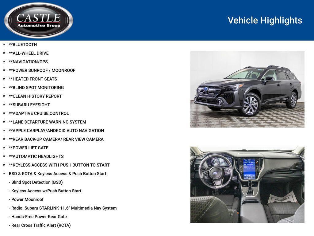 used 2025 Subaru Outback car, priced at $31,477