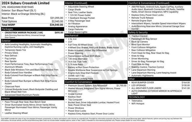 used 2024 Subaru Crosstrek car, priced at $30,777