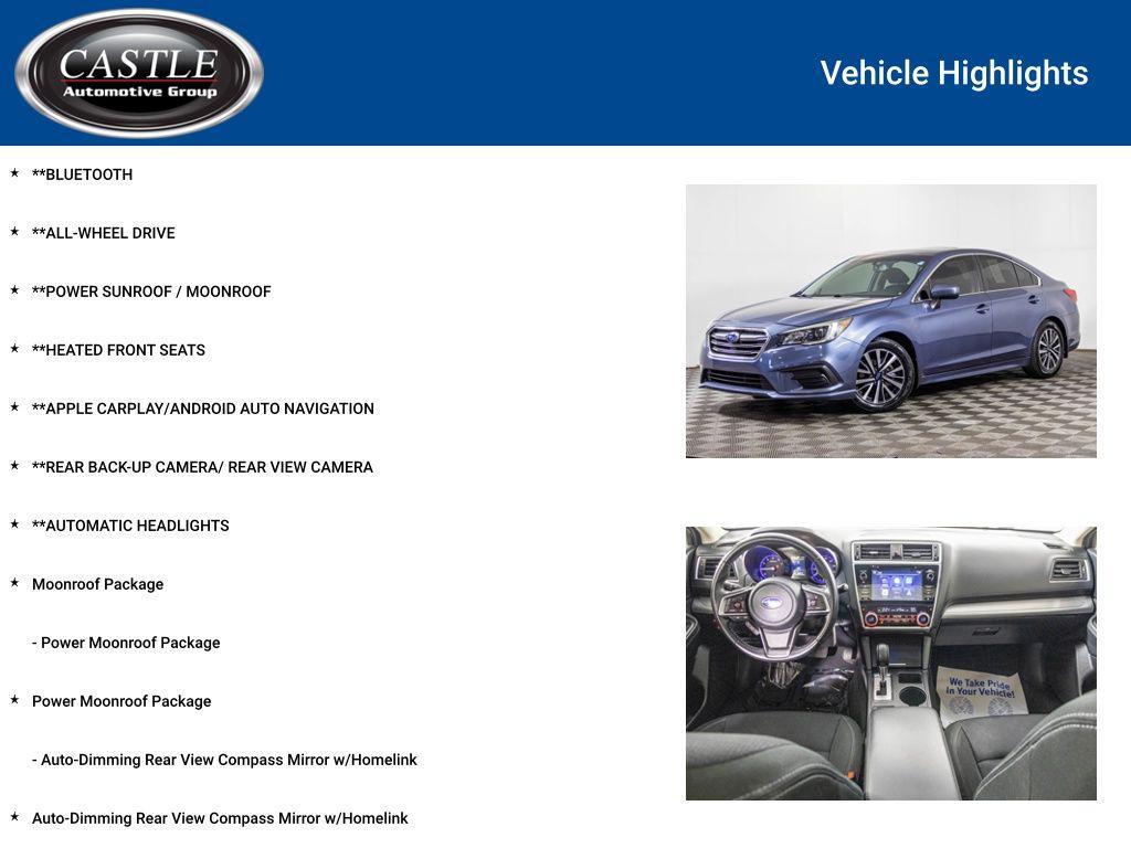 used 2018 Subaru Legacy car, priced at $13,177
