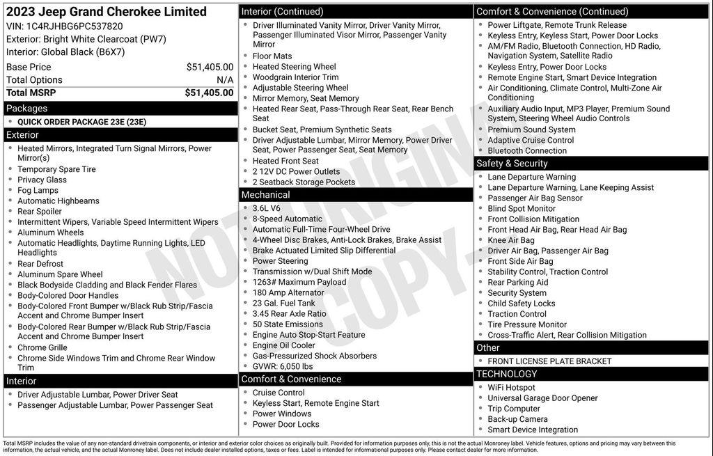 used 2023 Jeep Grand Cherokee car, priced at $29,677