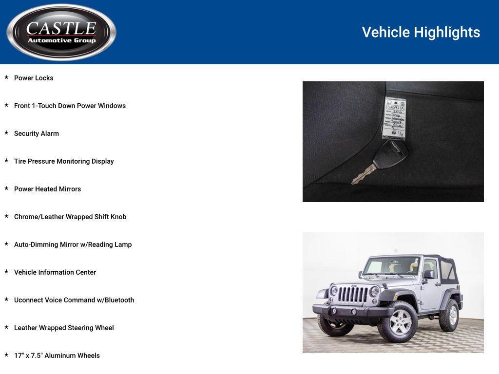 used 2016 Jeep Wrangler car, priced at $13,477