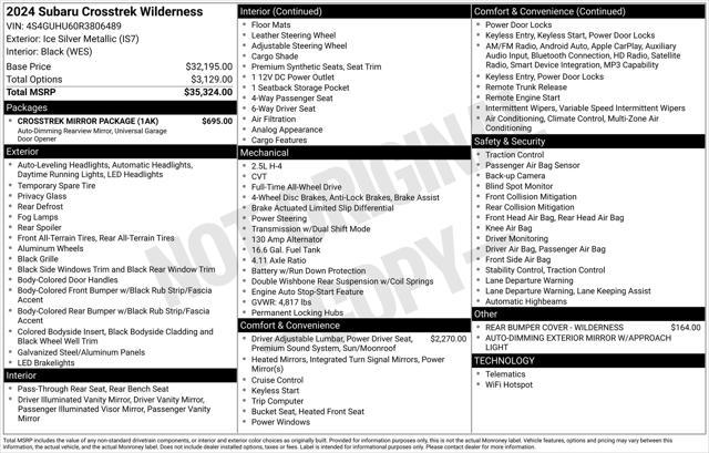 used 2024 Subaru Crosstrek car, priced at $32,977