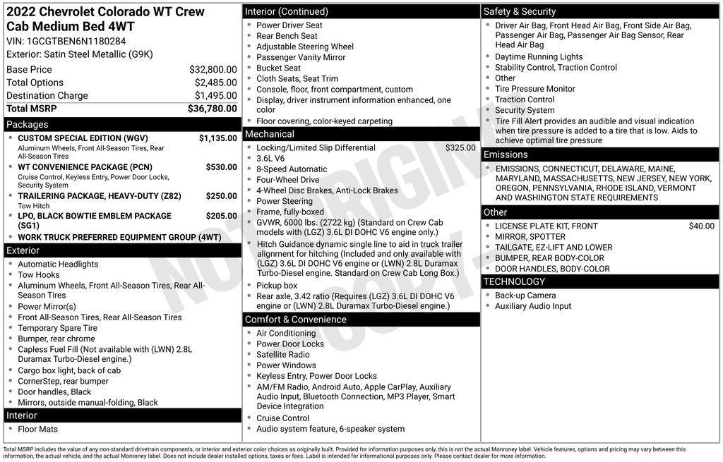 used 2022 Chevrolet Colorado car, priced at $29,531