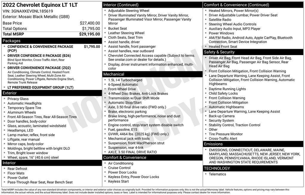 used 2022 Chevrolet Equinox car, priced at $23,074