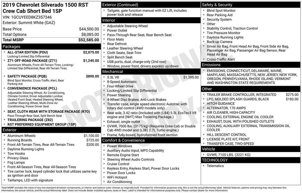 used 2019 Chevrolet Silverado 1500 car, priced at $26,741