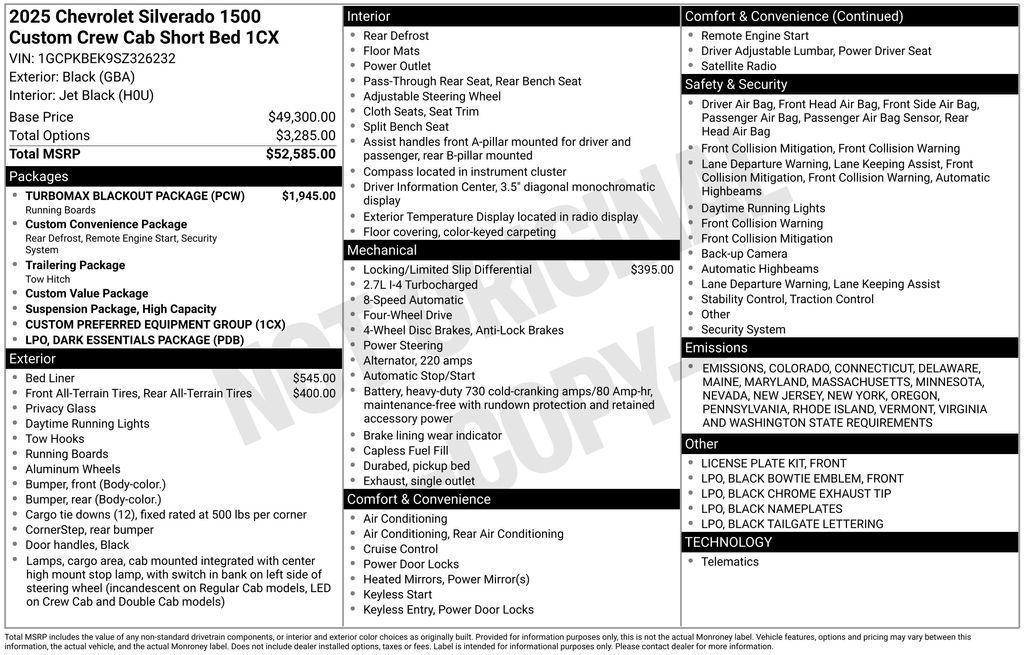 new 2025 Chevrolet Silverado 1500 car, priced at $42,080