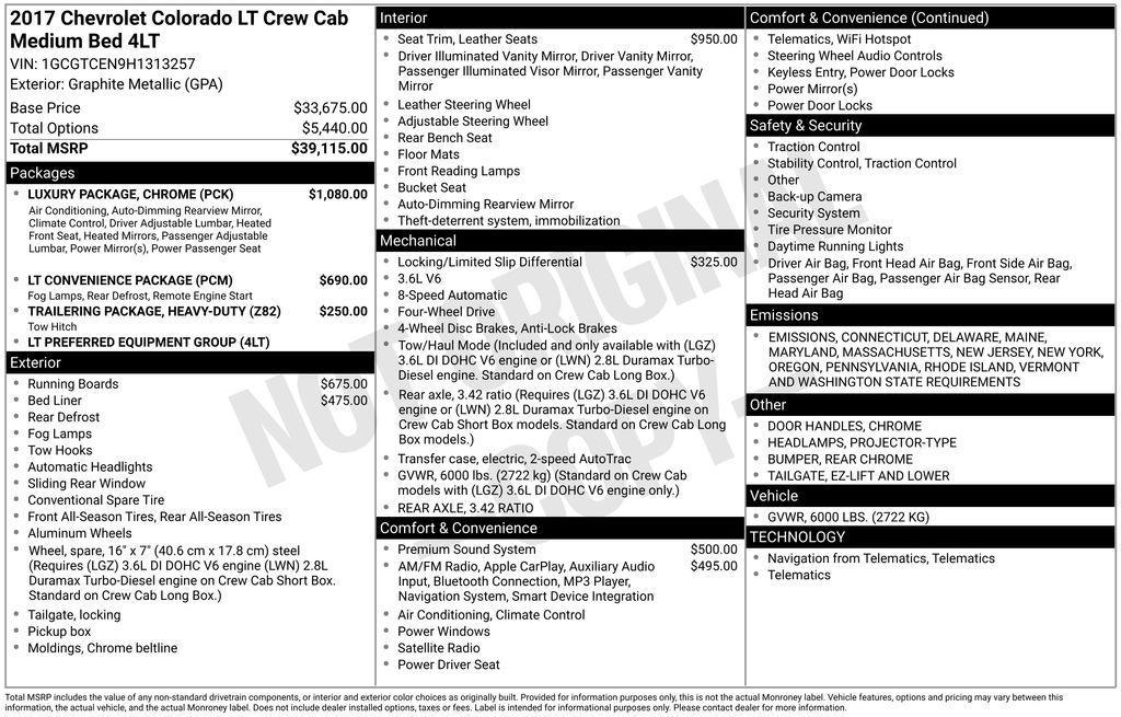 used 2017 Chevrolet Colorado car, priced at $24,257