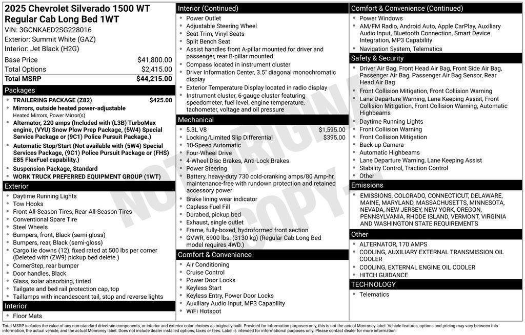 new 2025 Chevrolet Silverado 1500 car, priced at $36,710