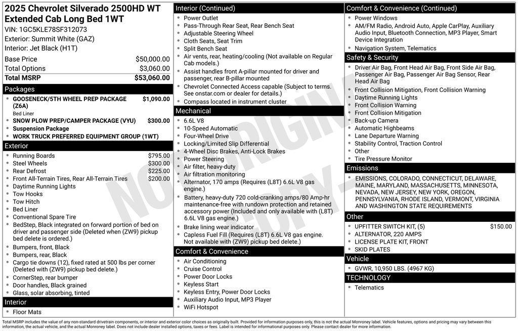 new 2025 Chevrolet Silverado 2500 car, priced at $51,255