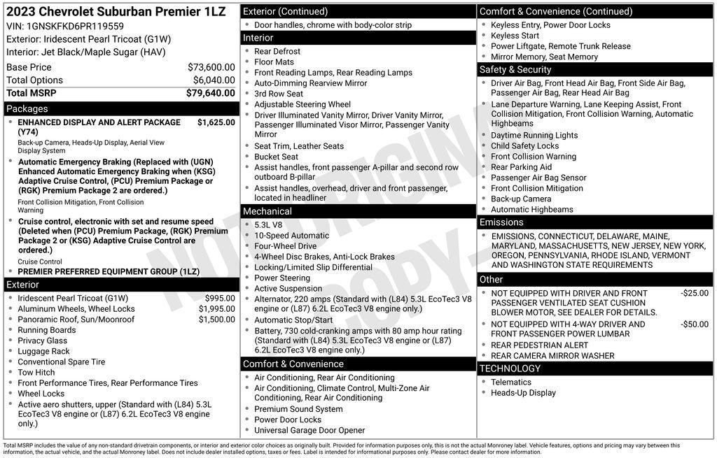 used 2023 Chevrolet Suburban car