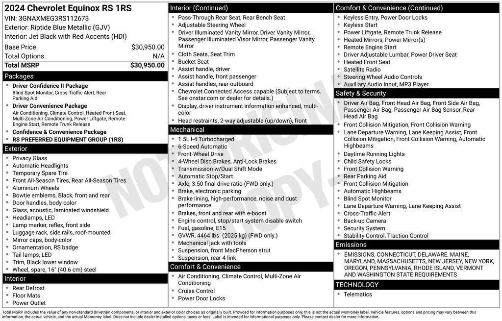 used 2024 Chevrolet Equinox car, priced at $26,140