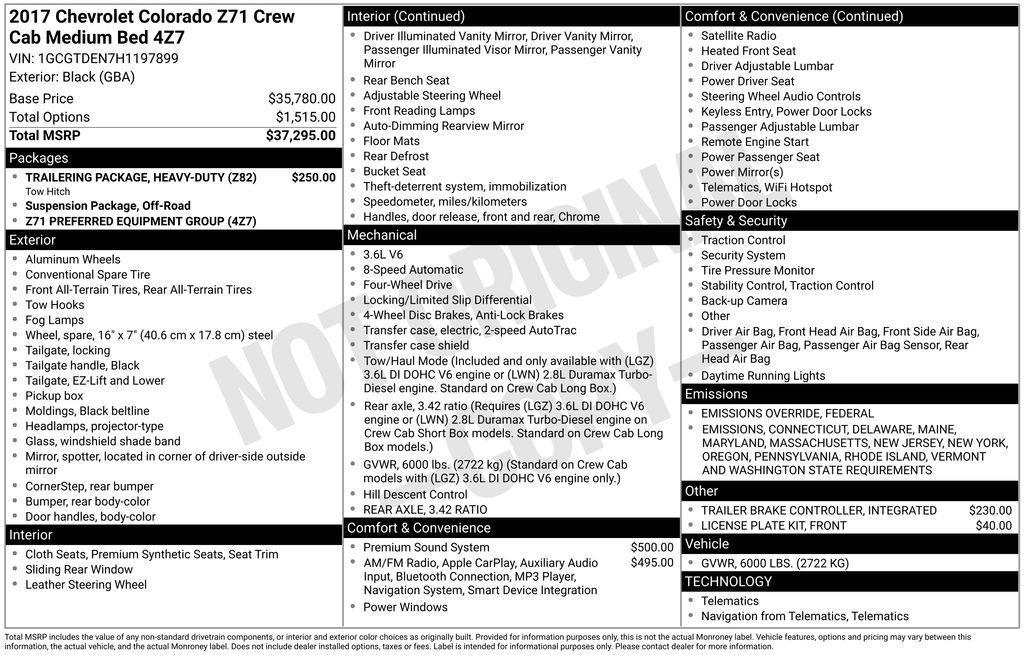 used 2017 Chevrolet Colorado car, priced at $23,460