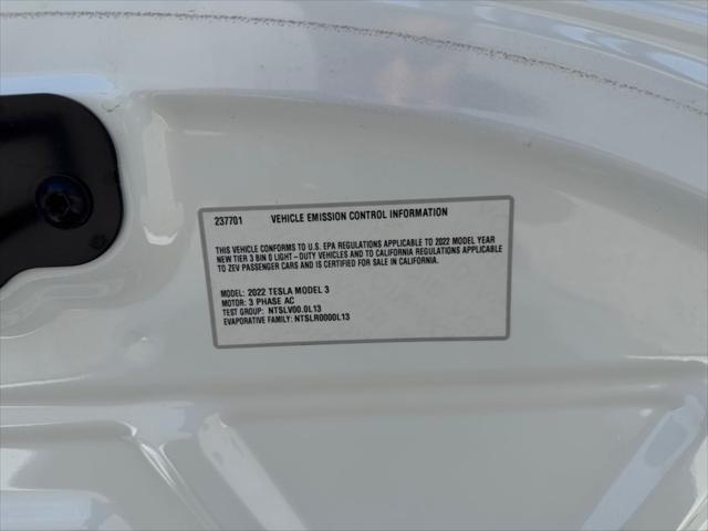 used 2022 Tesla Model 3 car, priced at $24,999