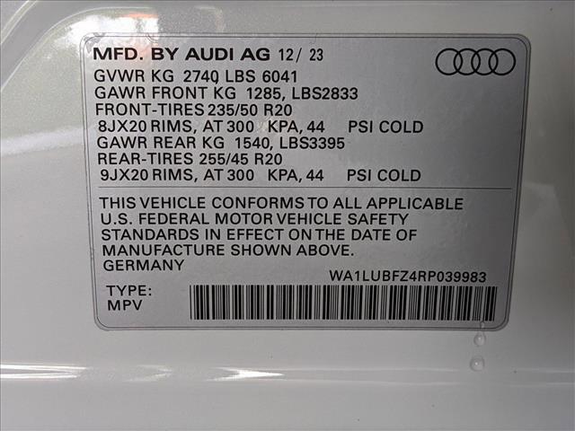 new 2024 Audi Q4 e-tron car, priced at $52,988