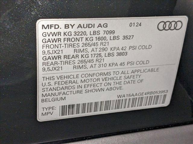 new 2024 Audi Q8 e-tron car, priced at $86,465