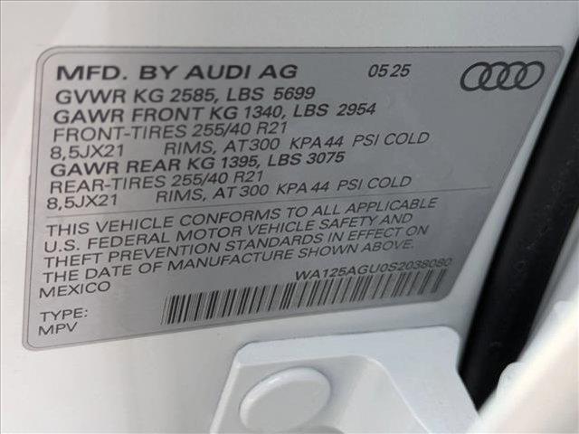 new 2025 Audi SQ5 car, priced at $74,355
