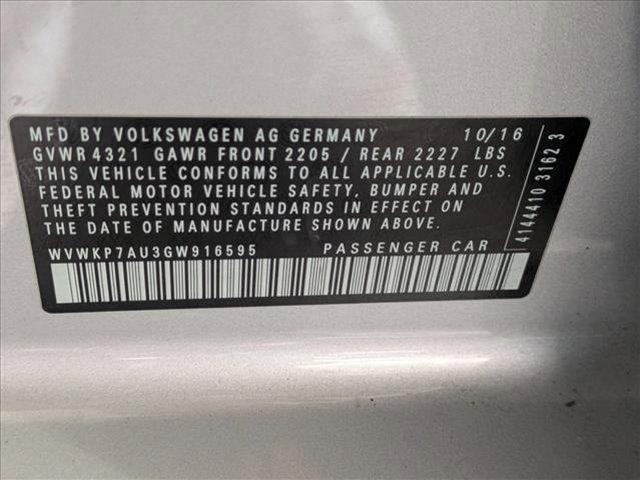 used 2016 Volkswagen e-Golf car, priced at $9,425