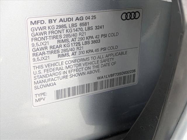 new 2025 Audi Q7 car, priced at $71,895