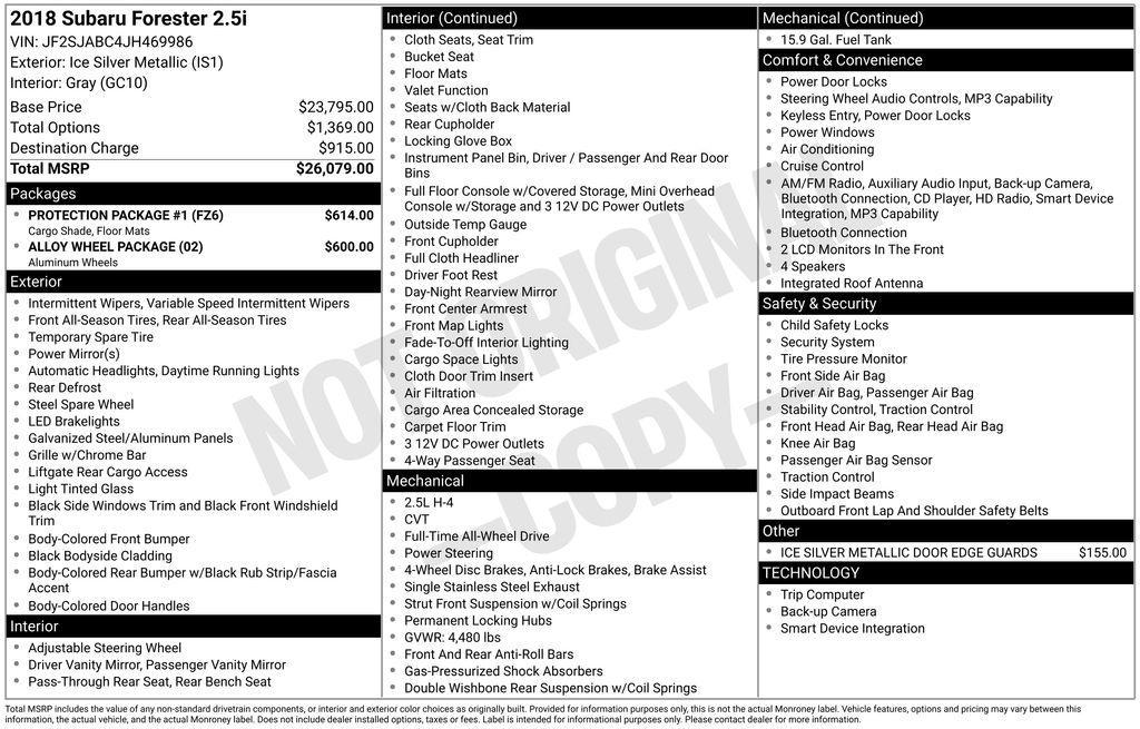 used 2018 Subaru Forester car, priced at $7,868