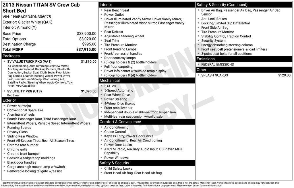 used 2013 Nissan Titan car, priced at $8,881