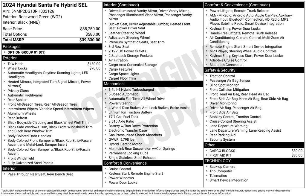 used 2024 Hyundai Santa Fe car, priced at $32,127