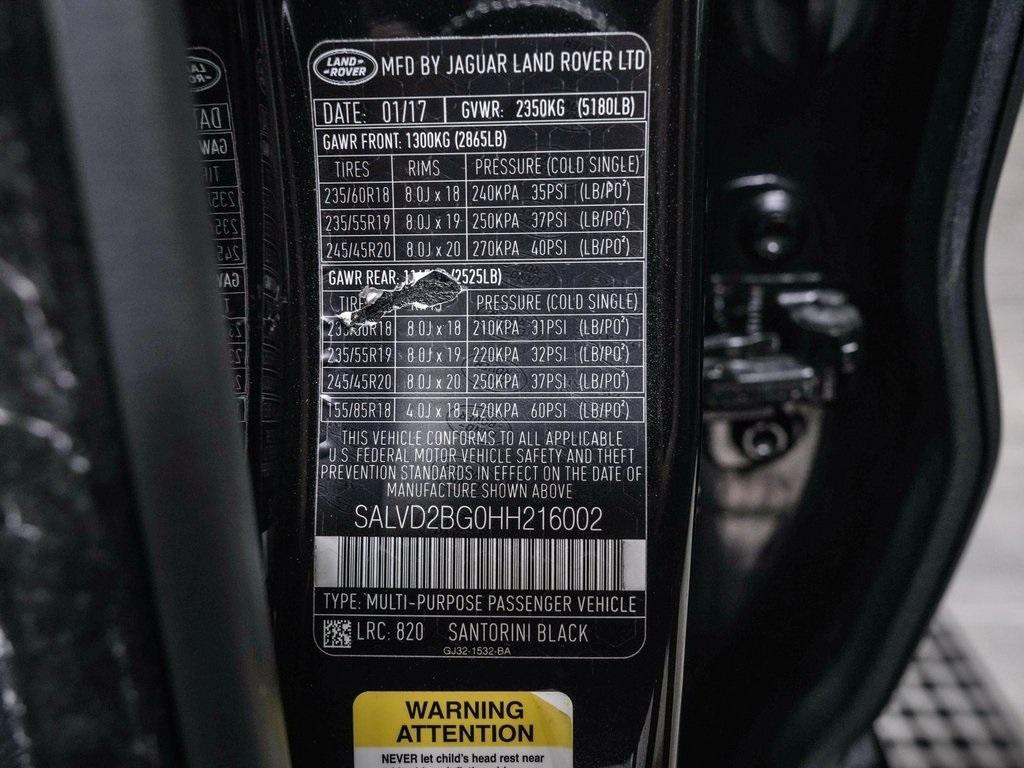 used 2017 Land Rover Range Rover Evoque car, priced at $23,890