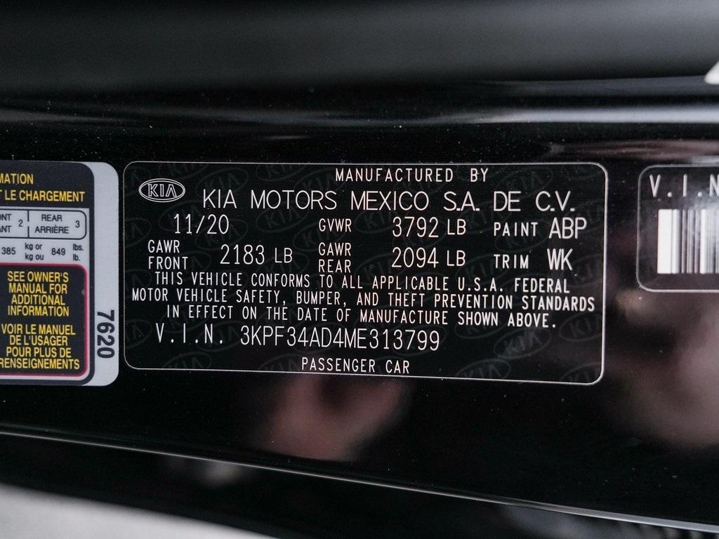 used 2021 Kia Forte car, priced at $17,450