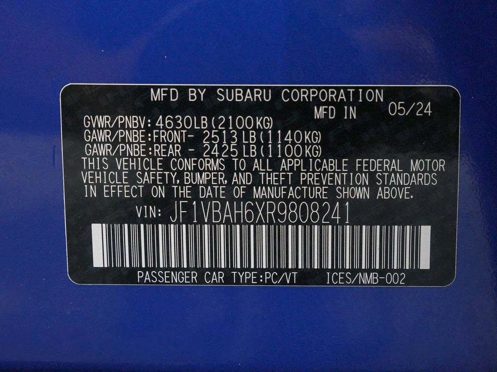 used 2024 Subaru WRX car, priced at $33,890