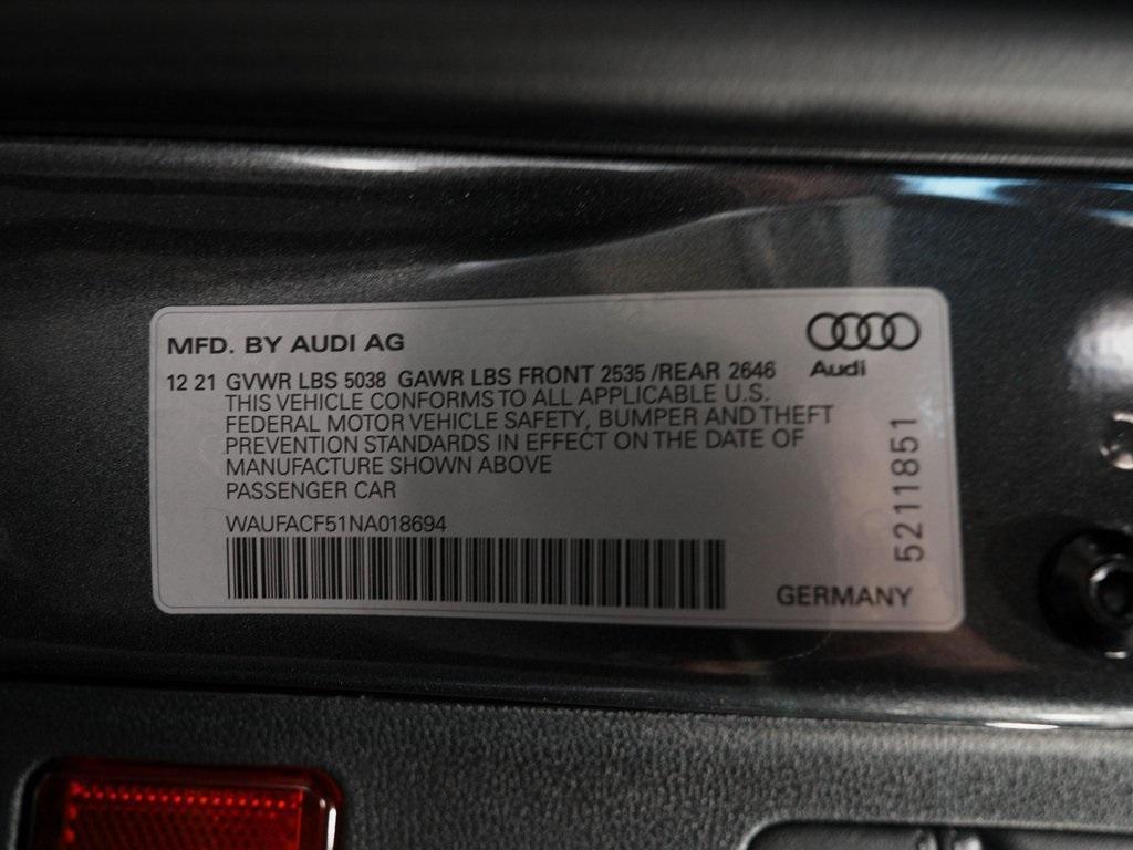 used 2022 Audi A5 car, priced at $30,450
