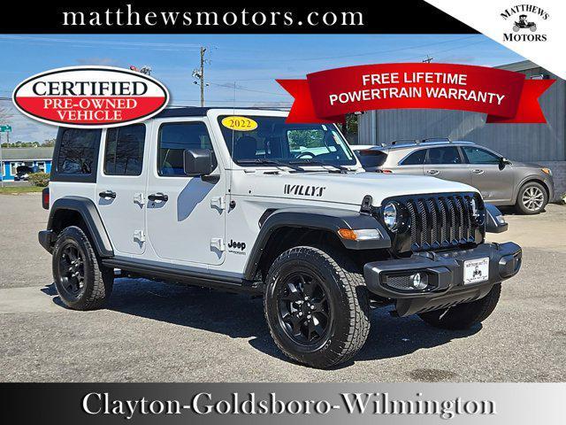 used 2022 Jeep Wrangler Unlimited car, priced at $36,500