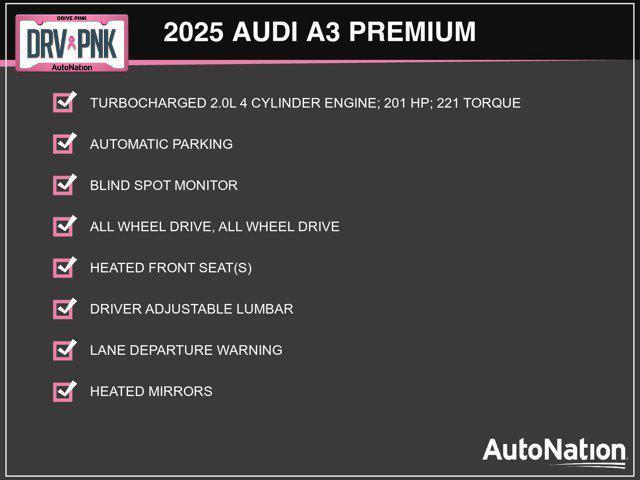 new 2025 Audi A3 car, priced at $41,790