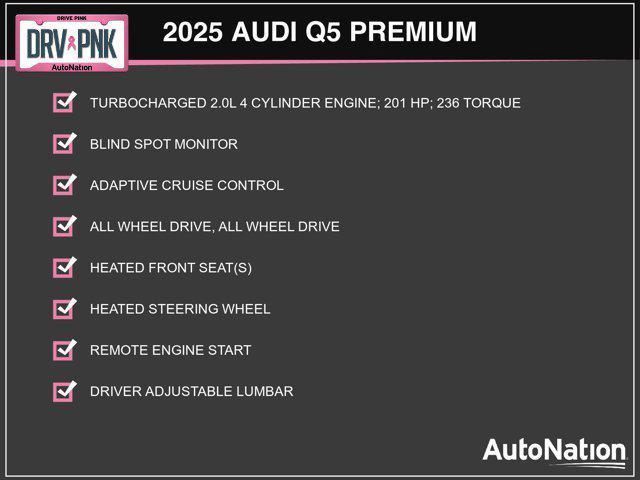 new 2025 Audi Q5 car, priced at $49,655