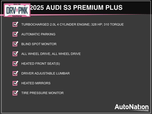 new 2025 Audi S3 car, priced at $58,845