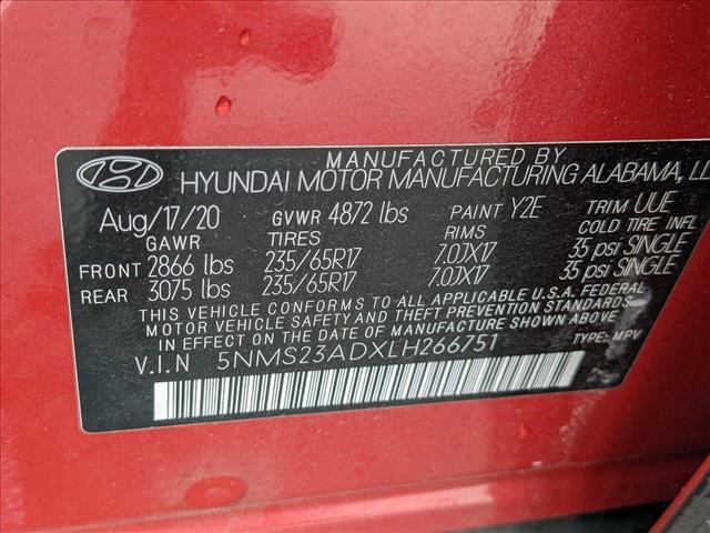 used 2020 Hyundai Santa Fe car, priced at $19,998