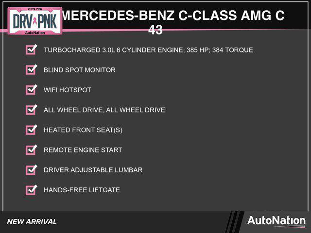 used 2019 Mercedes-Benz AMG C 43 car, priced at $34,998